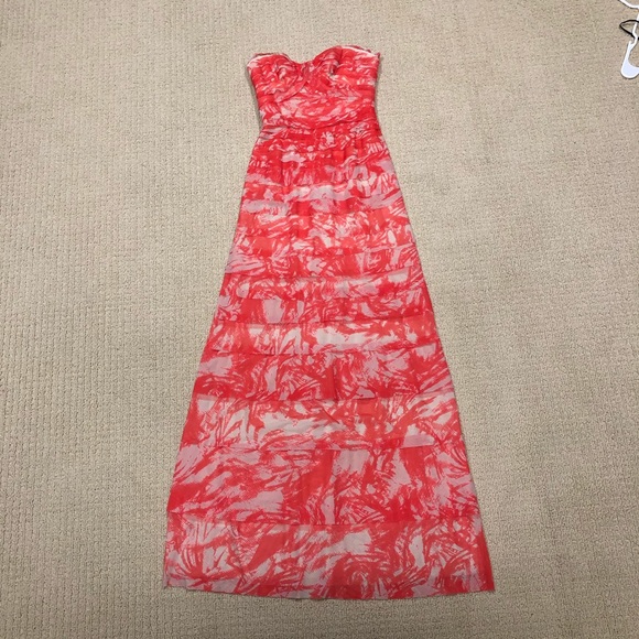 BCBG strapless gorgeous coral and nude gown - Picture 2 of 5